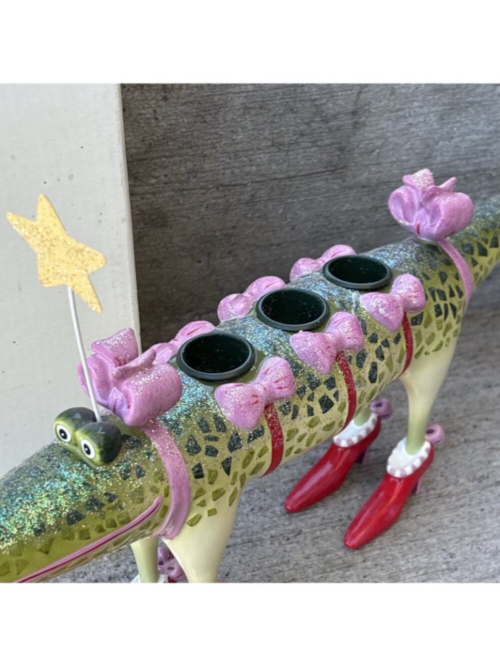 Department 56 CinderAlligator Candle Holder Patience Brewster Let There Be Light - Picture 3 of 16